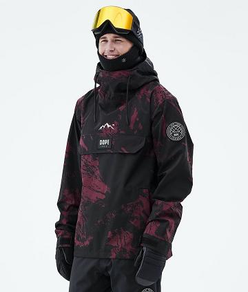 Burgundy Men's Dope Blizzard 2021 Snowboard Jackets | NZ_D1393
