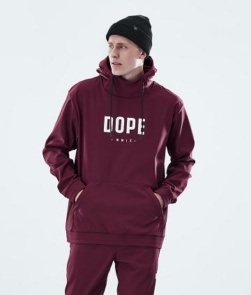 Burgundy Men's Dope Flight Hoodies | NZ_D2246