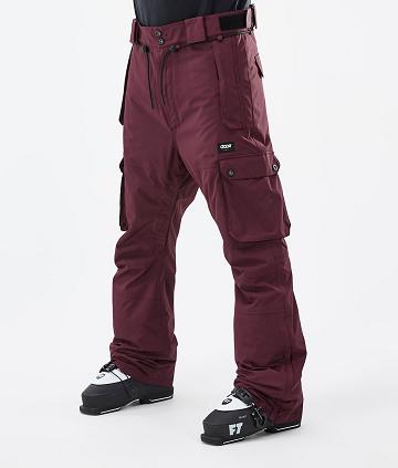 Burgundy Men's Dope Iconic Ski Pants | NZ_D2504