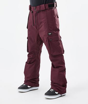 Burgundy Men's Dope Iconic Snowboard Pants | NZ_D1894