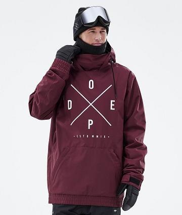 Burgundy Men's Dope Migoo Ski Jackets | NZ_D1600