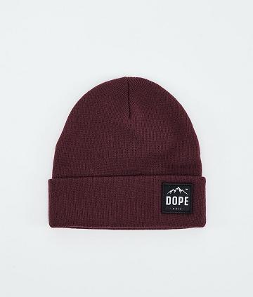 Burgundy Men's Dope Paradise Beanies | NZ_D1872
