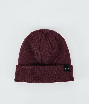 Burgundy Men's Dope Solitude Beanies | NZ_D2411