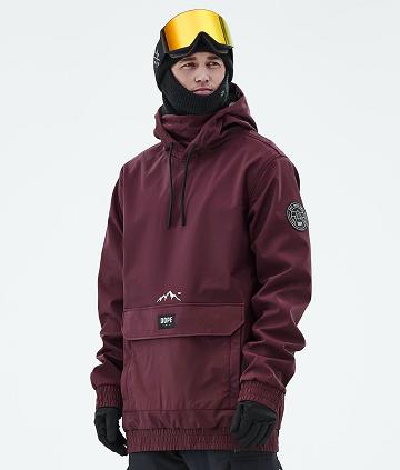 Burgundy Men's Dope Wylie Snowboard Jackets | NZ_D1046