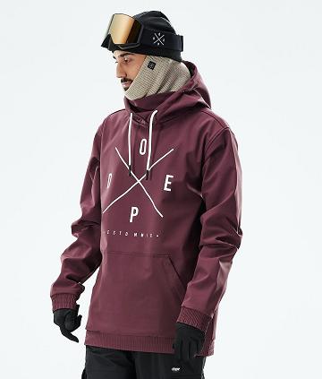 Burgundy Men's Dope Yeti 2021 Snowboard Jackets | NZ_D1637