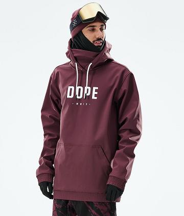 Burgundy Men's Dope Yeti 2021 Snowboard Jackets | NZ_D2279