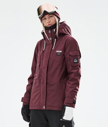 Burgundy Women's Dope Adept W 2021 Ski Jackets | NZ_D1209