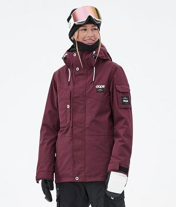 Burgundy Women's Dope Adept W Ski Jackets | NZ_D1174