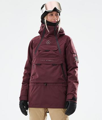 Burgundy Women's Dope Akin W 2021 Snowboard Jackets | NZ_D1492