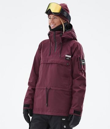 Burgundy Women's Dope Annok W Ski Jackets | NZ_D2429