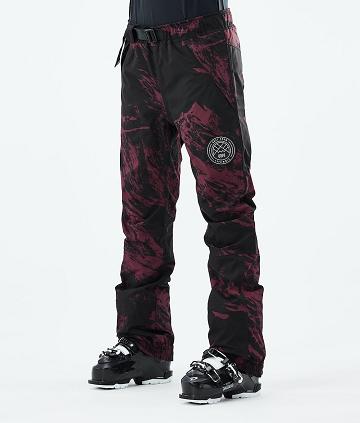 Burgundy Women's Dope Blizzard W 2021 Ski Pants | NZ_D2453