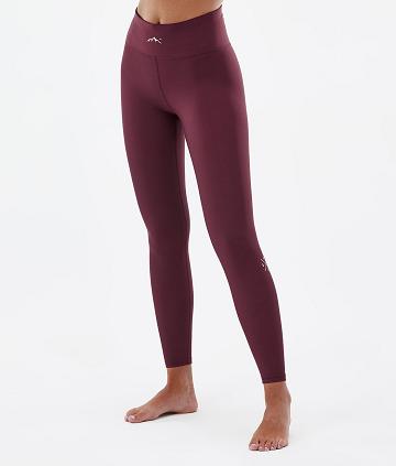 Burgundy Women's Dope Snuggle W Base Layer Pants | NZ_D2325