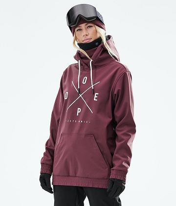 Burgundy Women's Dope Yeti 2021 Ski Jackets | NZ_D1746
