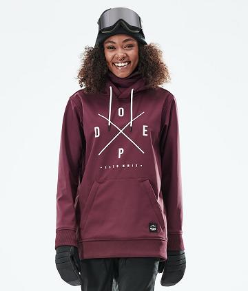Burgundy Women's Dope Yeti W 10k Ski Jackets | NZ_D1561