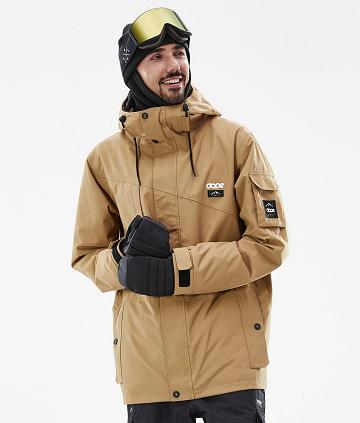 Gold Men's Dope Adept Snowboard Jackets | NZ_D1157