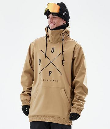 Gold Men's Dope Yeti Snowboard Jackets | NZ_D1527