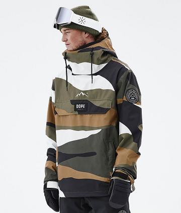 Gold Olive Men's Dope Blizzard Ski Jackets | NZ_D1366
