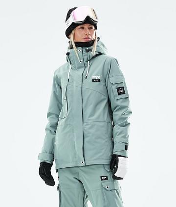 Green Women's Dope Adept W 2021 Snowboard Jackets | NZ_D1753