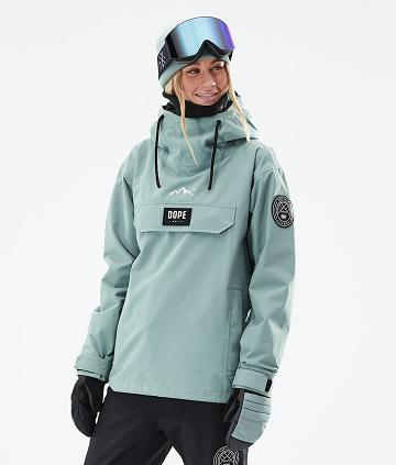 Green Women's Dope Blizzard W 2021 Snowboard Jackets | NZ_D1254