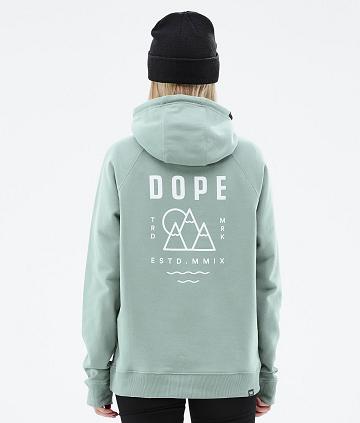 Green Women's Dope Common W Hoodies | NZ_D1103