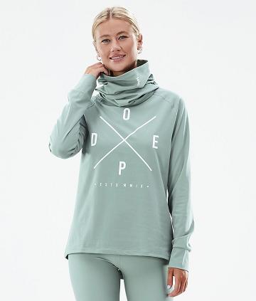 Green Women's Dope Snuggle W Base Layer Tops | NZ_D2521