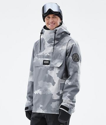 Grey Camo Men's Dope Blizzard Snowboard Jackets | NZ_D1991