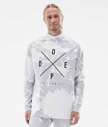 Grey Camo Men's Dope Snuggle Base Layer Tops | NZ_D1336