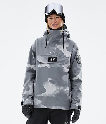 Grey Camo Women's Dope Blizzard W Ski Jackets | NZ_D2458
