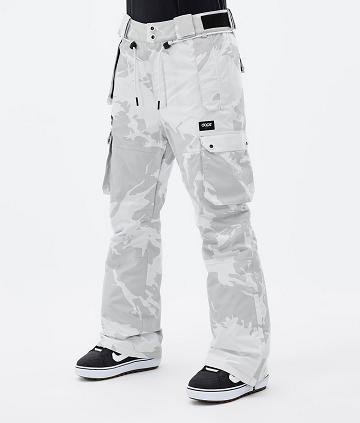 Grey Camo Women's Dope Iconic W Snowboard Pants | NZ_D1581