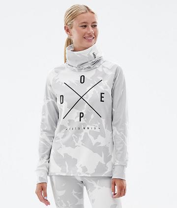 Grey Camo Women's Dope Snuggle W Base Layer Tops | NZ_D1984