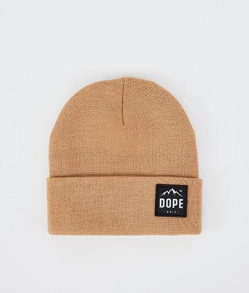 Khaki Men's Dope Paradise Beanies | NZ_D1738