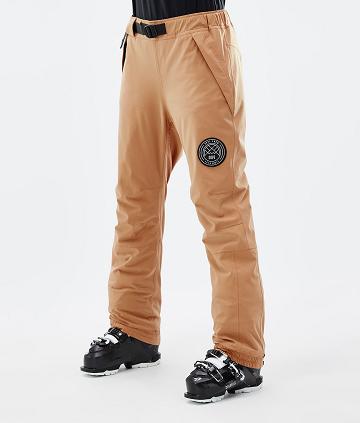 Khaki Women's Dope Blizzard W Ski Pants | NZ_D2260