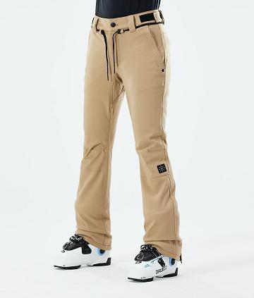 Khaki Women's Dope Tigress W 2021 Ski Pants | NZ_D1009