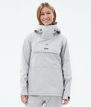 Light Grey Women's Dope Downpour W Outdoor Jackets | NZ_D1574