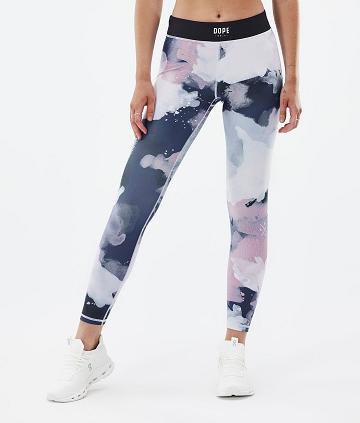 Navy Women's Dope Razor Leggings | NZ_D2015