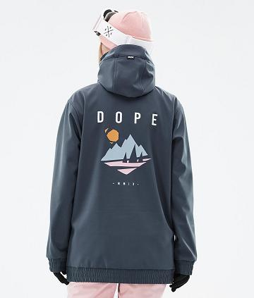 Navy Women's Dope Yeti W Snowboard Jackets | NZ_D2259
