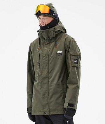 Olive Men's Dope Adept Snowboard Jackets | NZ_D1589