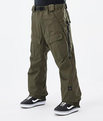 Olive Men's Dope Antek Snowboard Pants | NZ_D1635