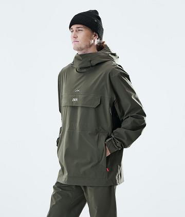 Olive Men's Dope Drizzard Outdoor Jackets | NZ_D1647