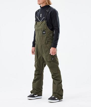 Olive Men's Dope Notorious B.I.B Snowboard Pants | NZ_D1474