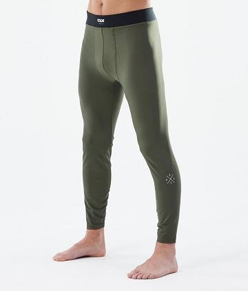 Olive Men's Dope Snuggle Base Layer Pants | NZ_D1102