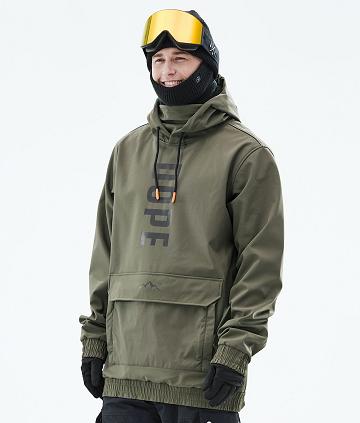 Olive Men's Dope Wylie Snowboard Jackets | NZ_D1710