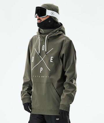 Olive Men's Dope Yeti 2021 Snowboard Jackets | NZ_D1844