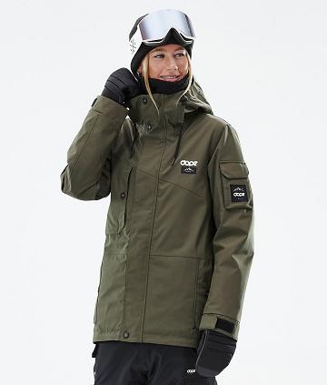 Olive Women's Dope Adept W Snowboard Jackets | NZ_D2221