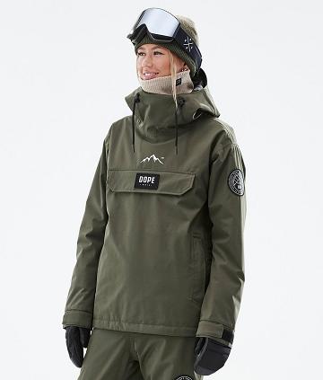 Olive Women's Dope Blizzard W Ski Jackets | NZ_D1143