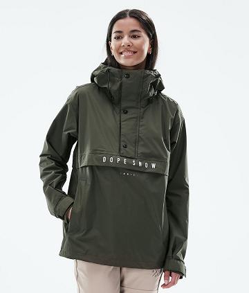Olive Women's Dope Legacy Light W Outdoor Jackets | NZ_D1697