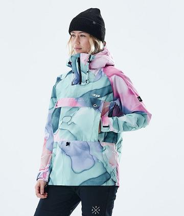 Pink / Green Women's Dope Hiker W Outdoor Jackets | NZ_D2364