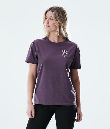 Purple Women's Dope Regular T-shirts | NZ_D2011