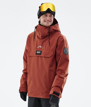 Red Men's Dope Blizzard Snowboard Jackets | NZ_D2346