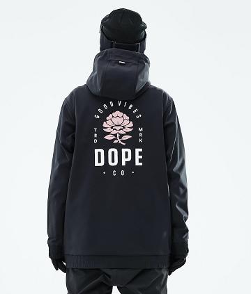 Rose Black Women's Dope Yeti 2021 Ski Jackets | NZ_D1152